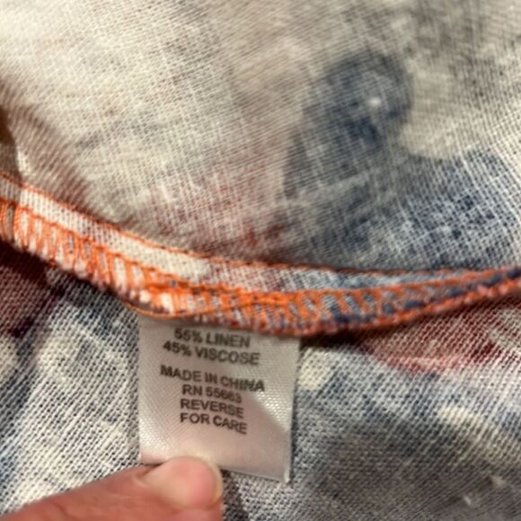 For Cynthia Women’s Colorful Tie Dye Hooded Lagenlook linen blend size small. - Picture 4 of 6